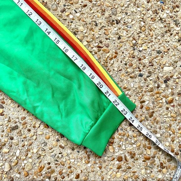 VM MV Retro Tracksuit Rainbow Green Full Zip Jacket Made in USA 3XL - Picture 9 of 10